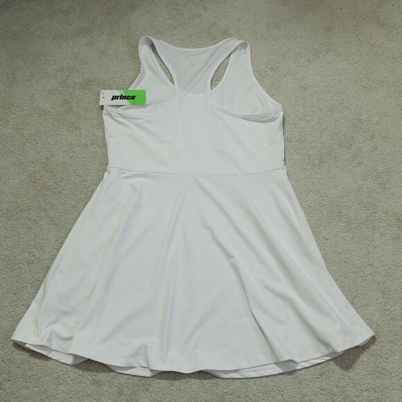 NWT Prince Womens Tennis Pickleball Match Dress with Racerback Pure White Size L - Picture 6 of 7